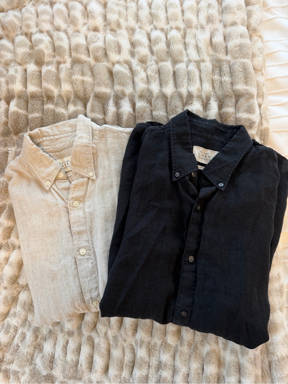 2pc Abercrombie linen shirts sz MT